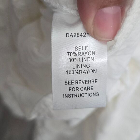 Aakaa Sleeveless Boho Style Midi Dress Eggshell White Sz L NWOT - Picture 3 of 7